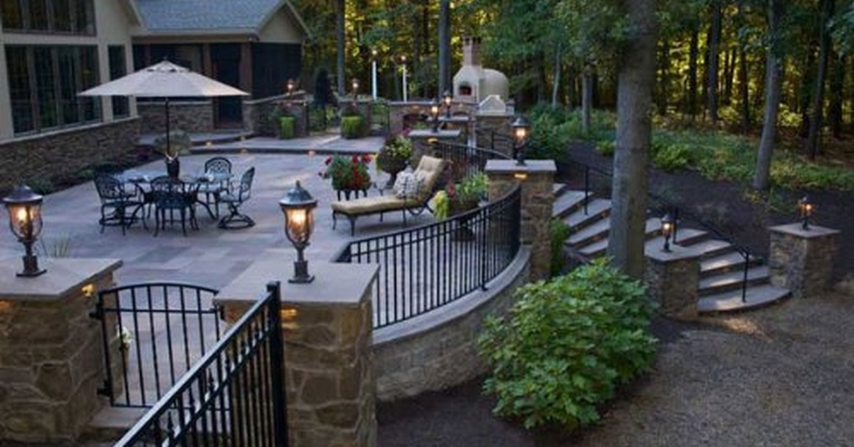 deck vs patio glendale sloped yard