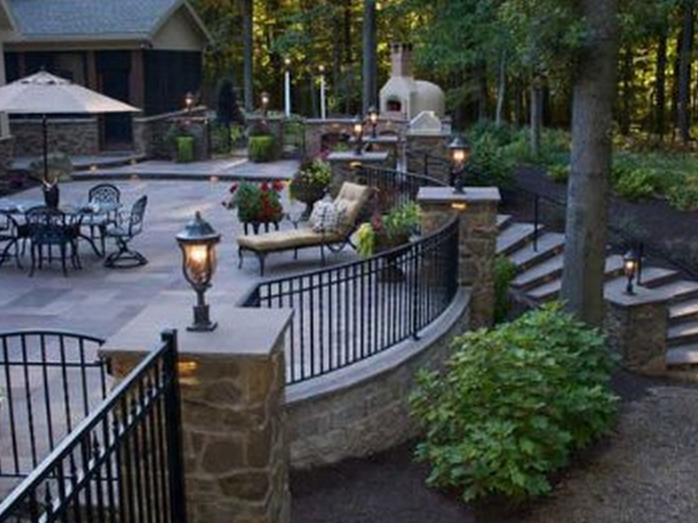 deck vs patio glendale sloped yard