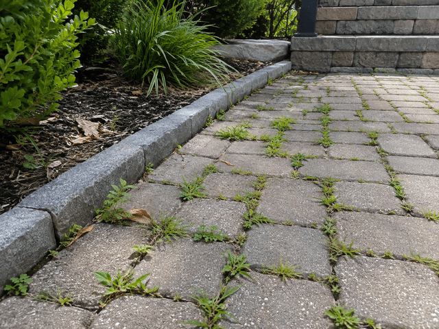 weeds between pavers