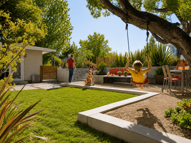 kid friendly backyard design