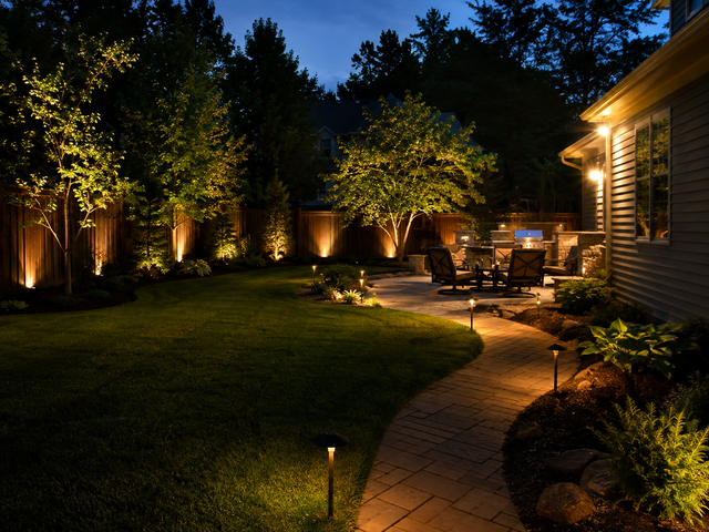 landscape lighting for security
