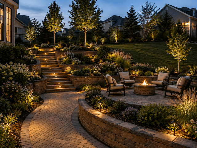 how to make a sloped backyard usable