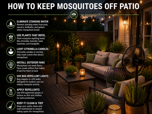 how to keep mosquitoes off patio