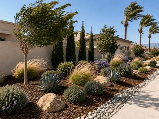 wind resistant landscaping Santa Ana